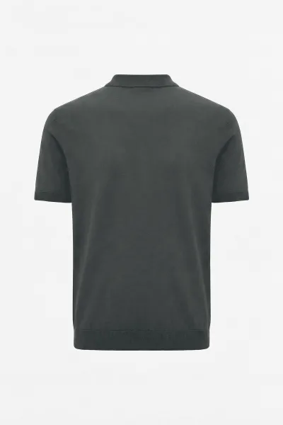 Gebreide Polo | Donkergrijs